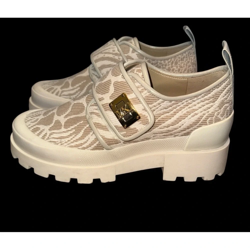 Michael Kors Padma Strap Loafer Animal Jacquard Print Retro Slip On Mature 10M‎